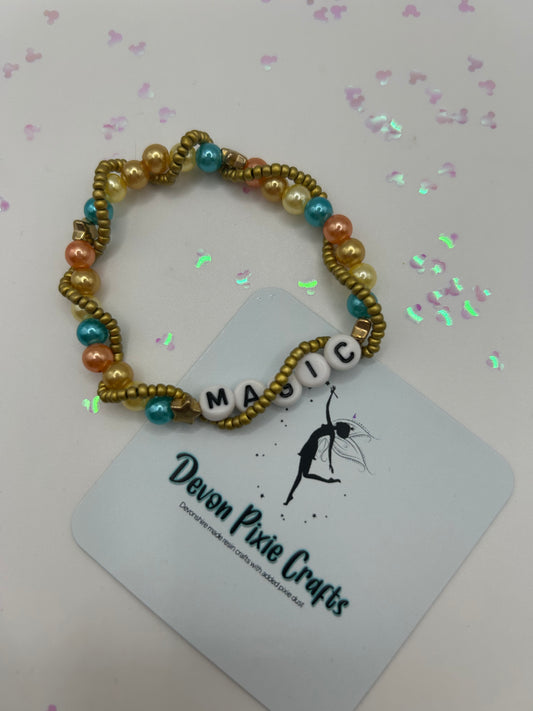 Cruise-Inspired Beaded Bracelet – Magic Dream Fantasy Wonder Wish Treasure Colours, Handmade Jewellery